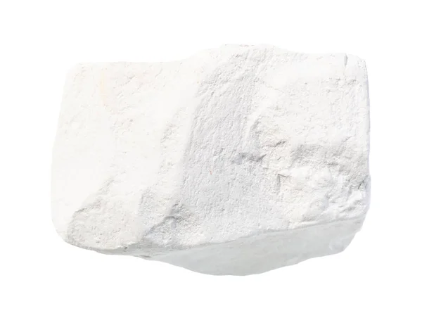 unpolished chalk (white limestone) rock cutout Stock Photo