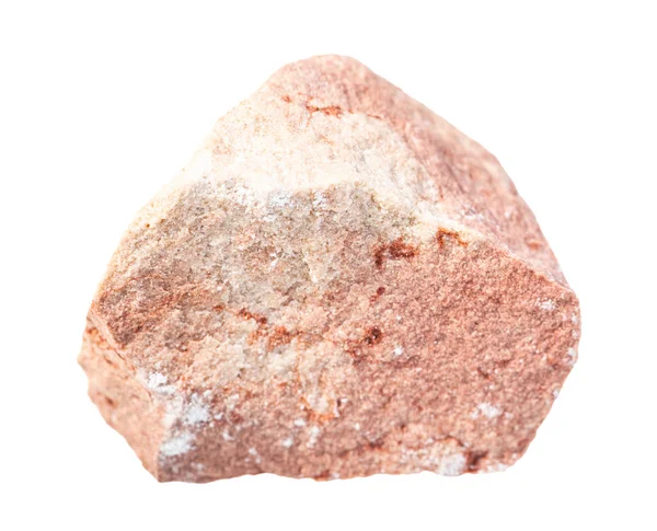 Neleštěný růžový vápenatý pískovcový kámen izolovaný — Stock fotografie