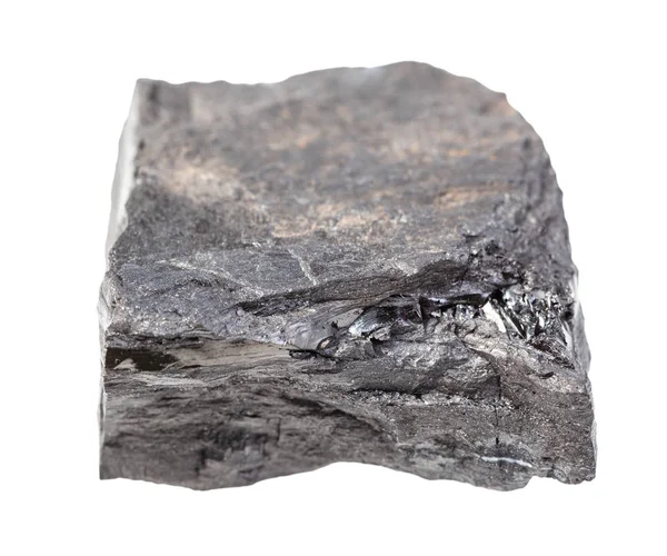 Rough coal shale rock isolated on white — 스톡 사진