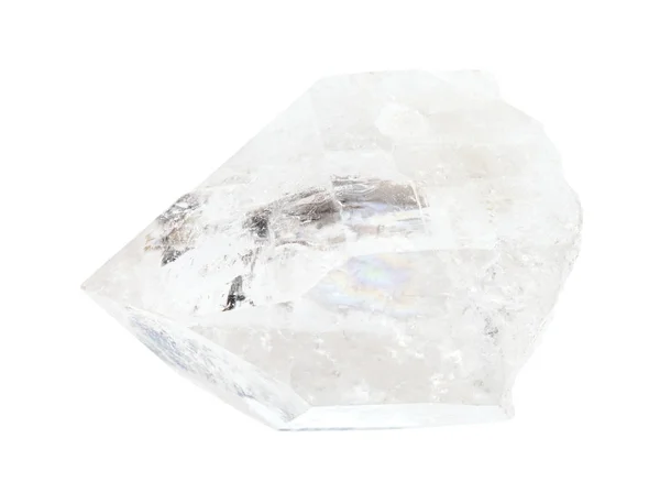 Cristallo di rocca singolo (quarzo incolore) isolato — Foto Stock