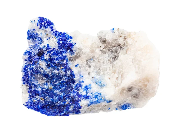 Ακατέργαστο Lapis lazuli (Lazurite) πέτρωμα που απομονώνεται σε λευκό — Φωτογραφία Αρχείου