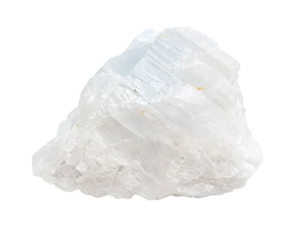 Kristallint vitt blått Magnesit sten isolerad — Stockfoto