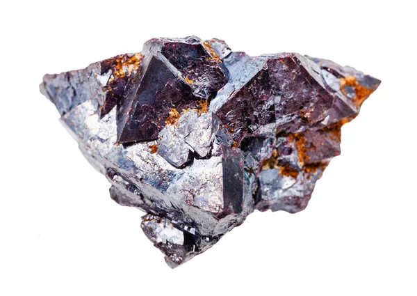 Roccia cristallina grezza Cuprite isolata su bianco — Foto Stock