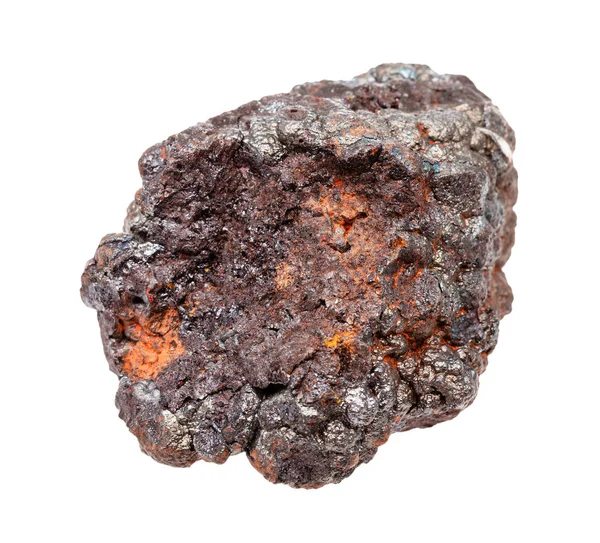 Pedra de Goethite crua isolada em branco — Fotografia de Stock