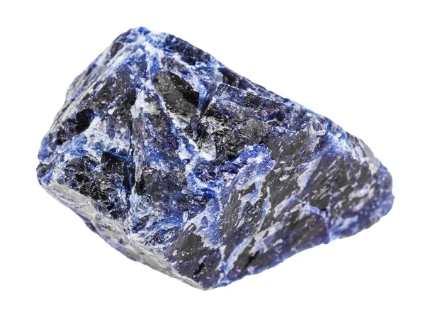 Raw Sodalite stone isolated on white — Stock Photo, Image