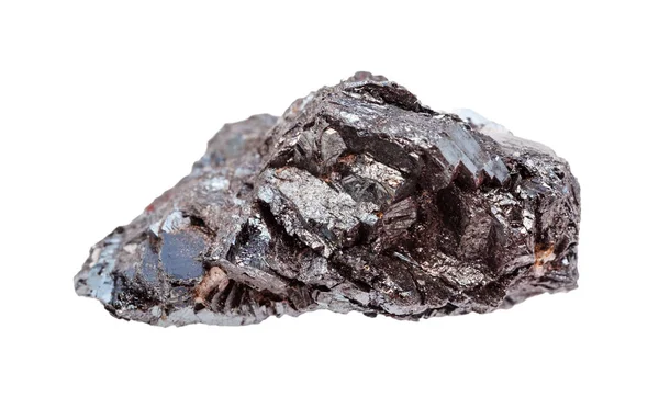 Raw crystallin Hematite (iron ore) rock isolated — Stock Photo, Image