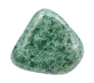 polished Jadeite (green jade) gem stone isolated clipart