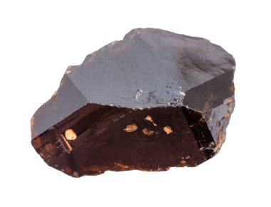 kaba Cassiterite (teneke cevheri) kayası beyaz üzerine izole