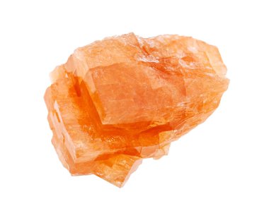 Çiğ Chabazite kayası beyaza izole edilmiş.