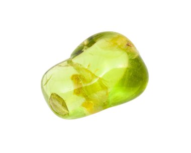 Peridot (Olivine, chrysolite) mücevher taşı izole