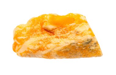 Yerli Amber mücevheri beyaza izole edilmiş.