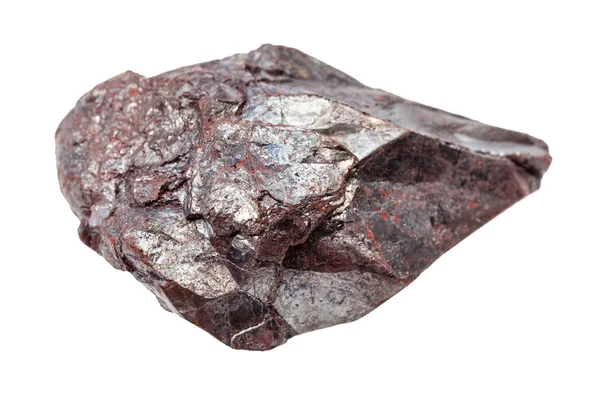 Rudo Hematita (mineral de hierro) roca aislada en blanco — Foto de Stock