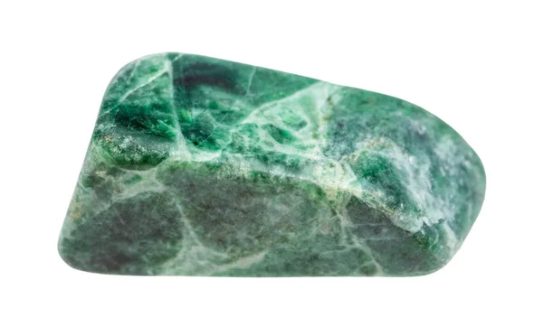 Jadeite tombado (jade verde) pedra preciosa isolada — Fotografia de Stock