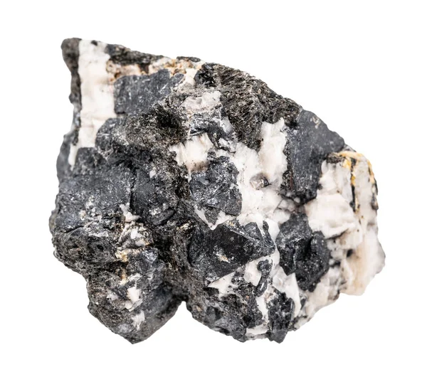 Knopite cru (variedade Perovskite) rocha isolada — Fotografia de Stock