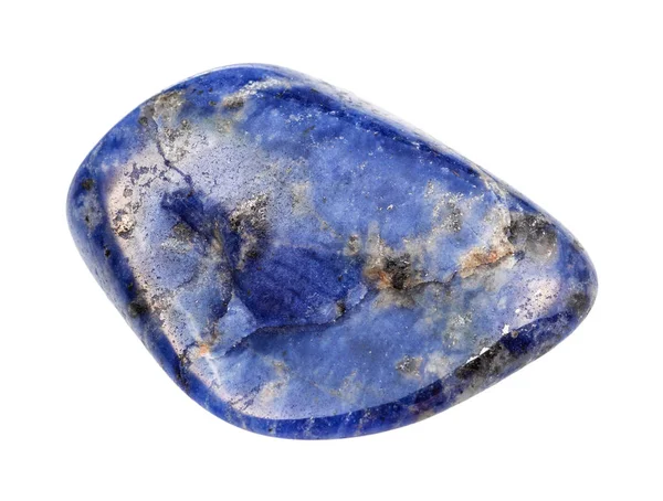 Pietra preziosa di Sodalite tumbled isolata su bianco — Foto Stock