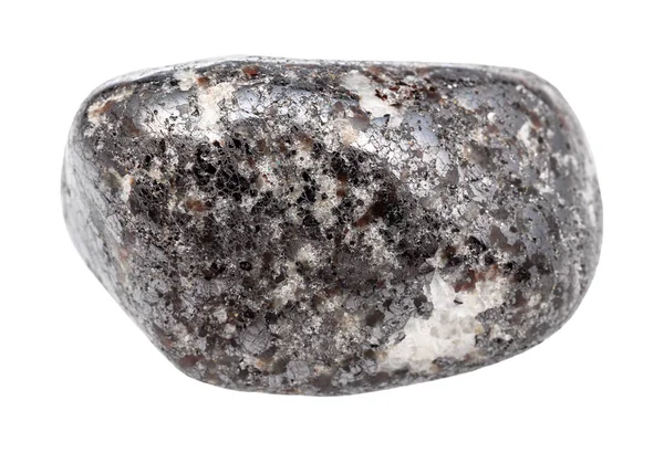 Piedra preciosa de magnetita (lodestona) tumbada aislada —  Fotos de Stock