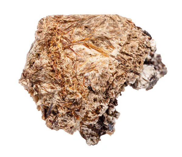 Необработанный астрофиллитовый камень, изолированный на белом — стоковое фото