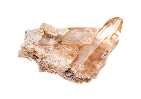Raw Topaz crystal isolated on white — Stock Photo, Image