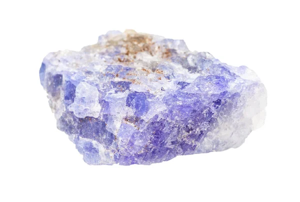 Aw Tanzanite (zoisite violeta) pedra preciosa isolada — Fotografia de Stock
