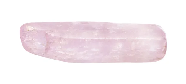 Piedra preciosa pulida de Kunzite (Spodumene) aislada — Foto de Stock