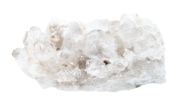 Farblose Bergkristalle (Bergkristall) isoliert — Stockfoto