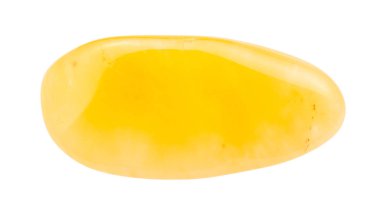 parlak sarı Chalcedony mücevher taşı izole