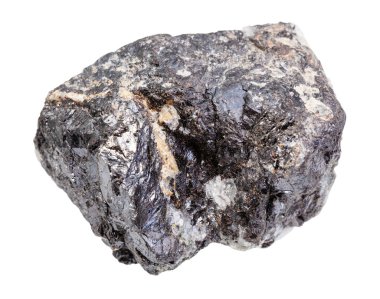 Çiğ Sphalerite (zink cevheri) kayası beyaz üzerinde izole