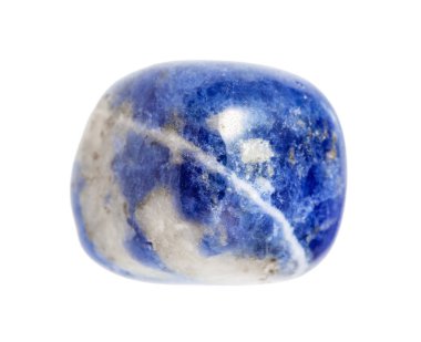 rulo Lazurite (lapis) değerli taş izole