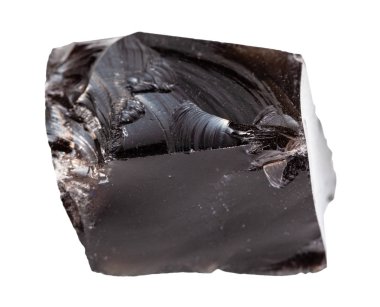 Çiğ keskin Obsidian (volkanik cam) kayaları izole