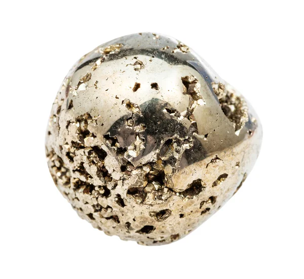 Pirita derrumbada (oro de tonto) piedra aislada — Foto de Stock