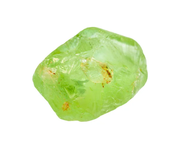 单原料橄榄(Peridot, Chrysolite)晶体 — 图库照片