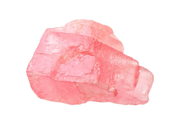 Cristal crudo de Rhodochrosite aislado en blanco —  Fotos de Stock
