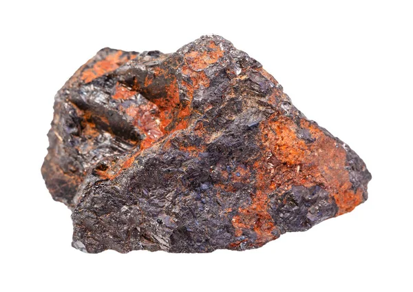 Wolframite (minério de tungstênio) rocha isolada em branco — Fotografia de Stock