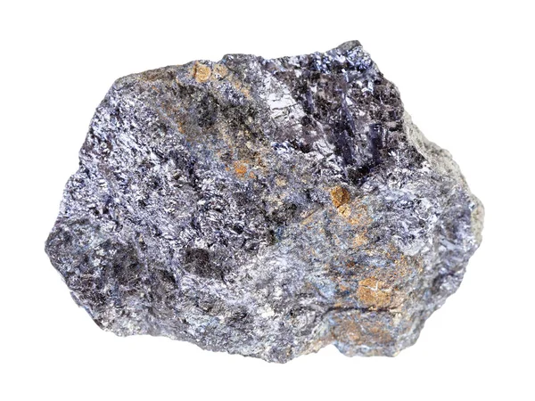 Hrubá Galena s Chalcopyrite skálou izolovaná — Stock fotografie