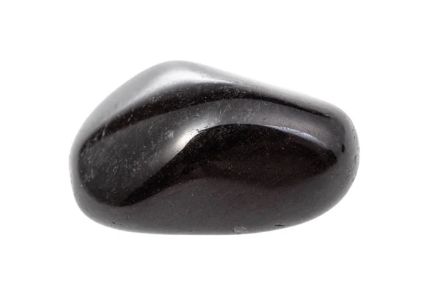 Polerad svart obsidian (vulkaniska glas) pärla — Stockfoto