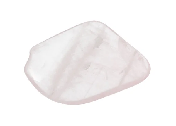 Tumbled Rock crystal gemstone isolated on white — Stock Photo, Image