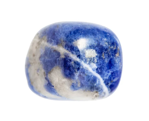 Катанный драгоценный камень лазурит (лапис) изолирован — стоковое фото
