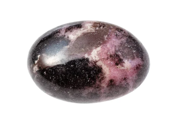 Рожевий і чорний родонітовий камінь ізольований — стокове фото