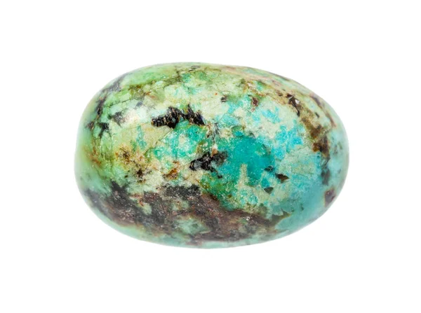 Rolled Turquoise gemstone isolated on white — Stock Photo, Image