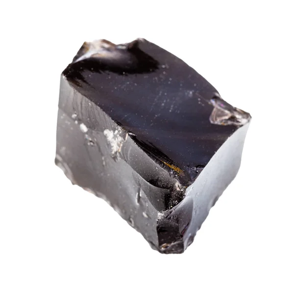 Harp piece of raw Obsidian (volcanic glass) rock — 스톡 사진