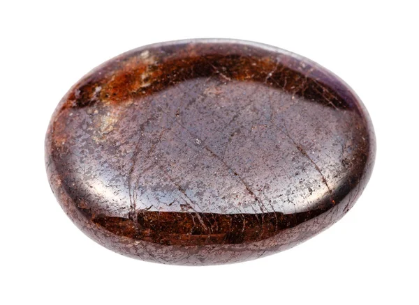 Полированный гранатовый камень Пирога, изолированный на белом Стоковая Картинка