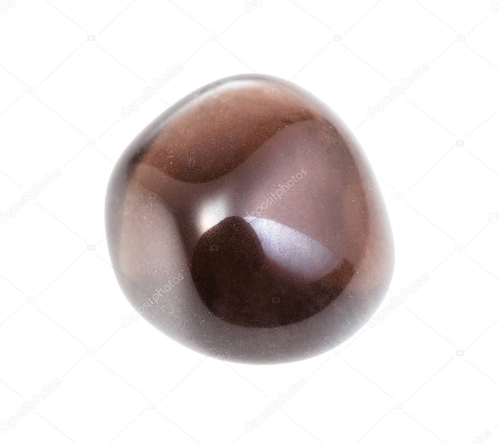 polished brown Obsidian (volcanic glass) gemstone