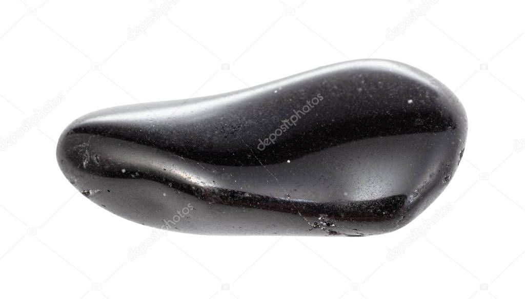 polished black Obsidian (volcanic glass) gem stone