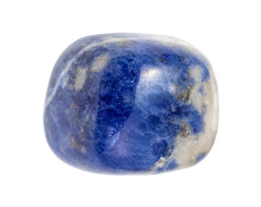 yuvarlanmış Lazurit (lapis) değerli taş izole