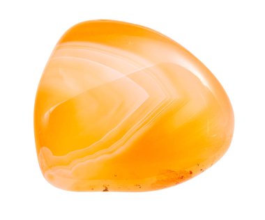 Sararmış Carnelian (kornelian) değerli taşı