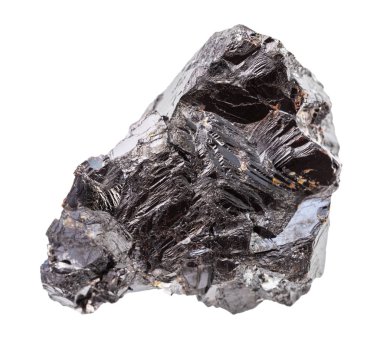 Sphalerite kayası parçası beyaza izole edilmiş.