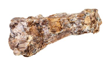 Çiğ Bronzit (Enstatite) taşı beyaz üzerine izole