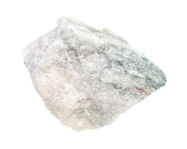 Çiğ karbonat kayası beyaza izole edilmiş.