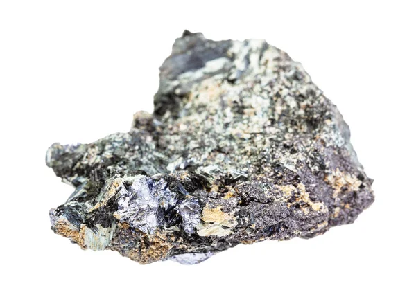 Glaucophane 'daki kaba Molybdenite kristalleri izole edildi — Stok fotoğraf