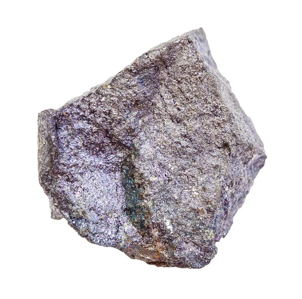 Bornite áspera (cobre pavão) rocha isolada — Fotografia de Stock